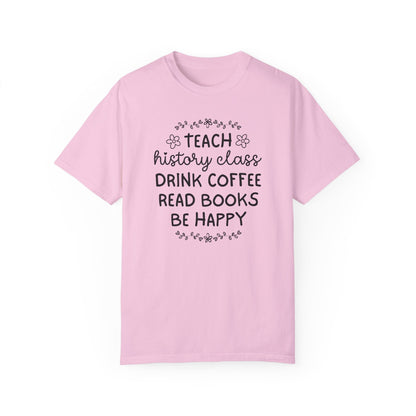 Cute Floral History Teacher Tee Shirt