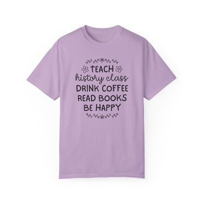Cute Floral History Teacher Tee Shirt