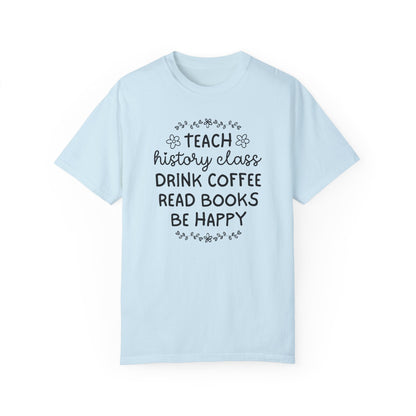 Cute Floral History Teacher Tee Shirt