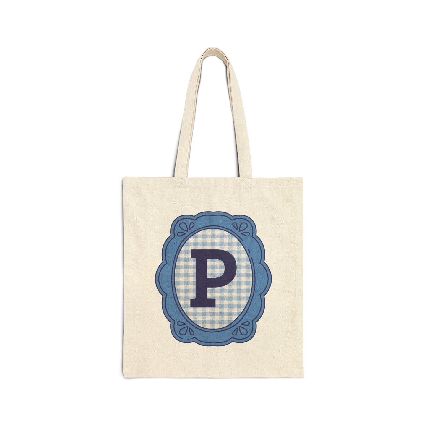 Cute Initial Tote Bag for Daughter, Gingham Birthday Present for Niece, Cousin or Sister, Pretty Matching Bachelorette Tote for Bridesmaid P
