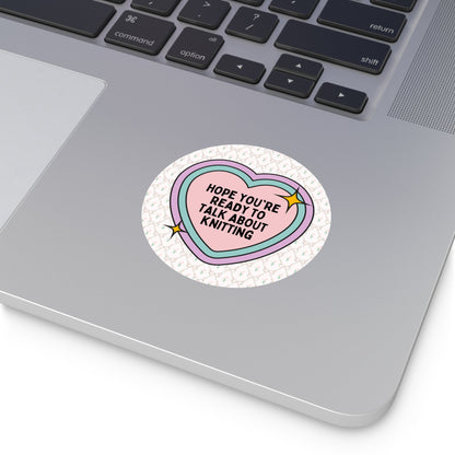 Cute Knitting Lover Sticker