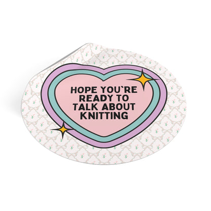 Cute Knitting Lover Sticker