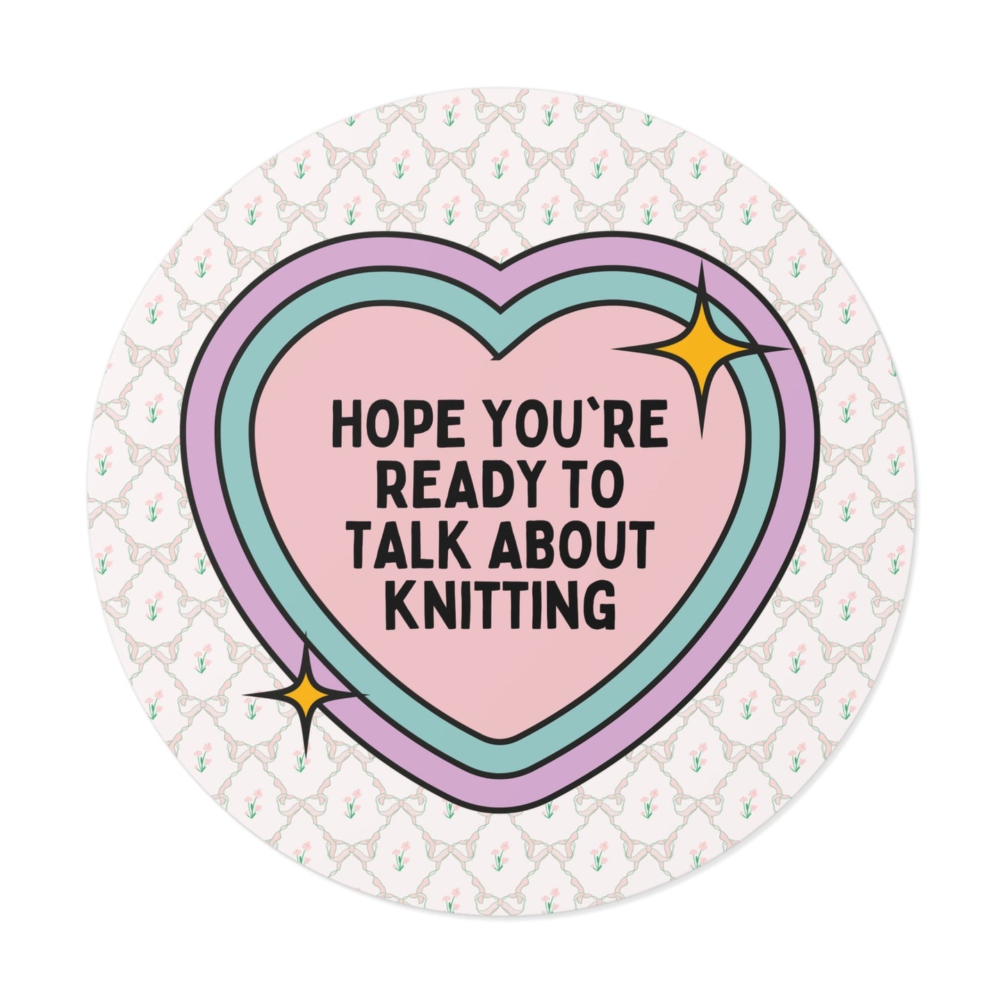 Cute Knitting Lover Sticker