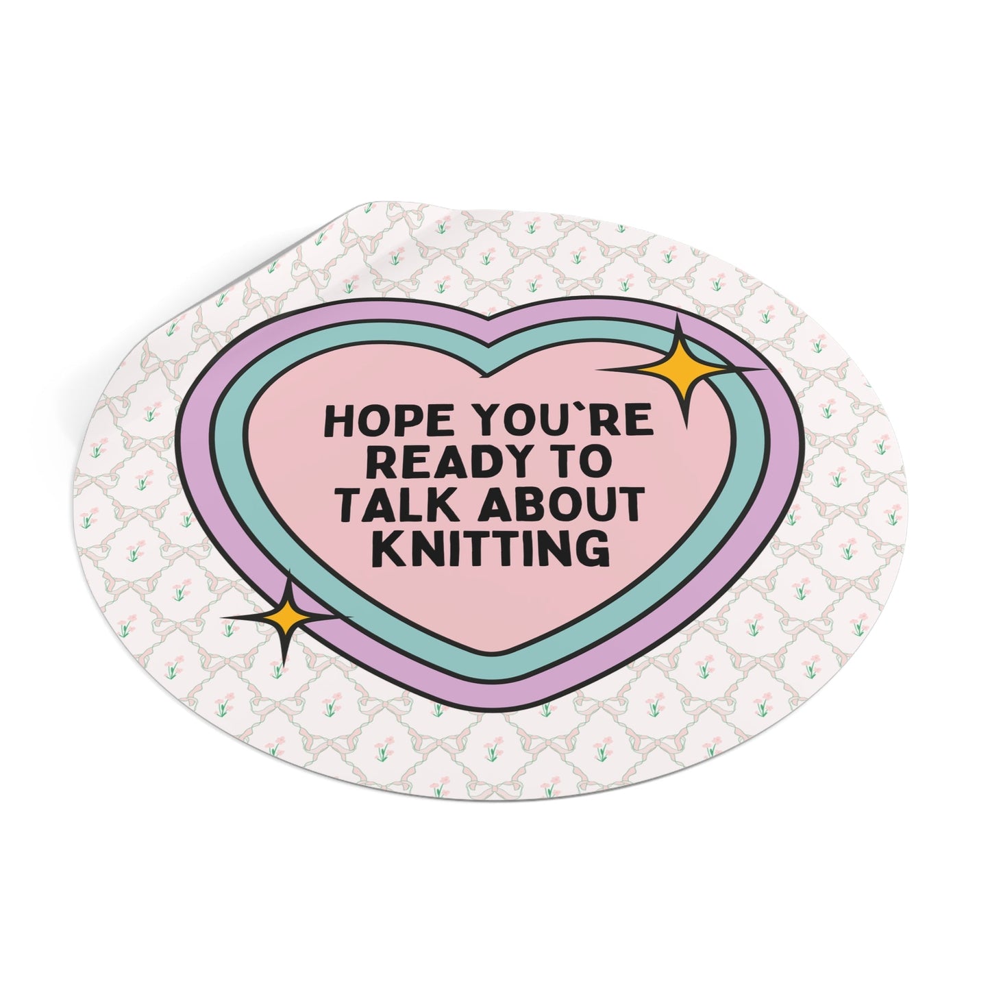 Cute Knitting Lover Sticker