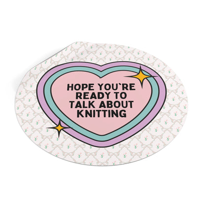 Cute Knitting Lover Sticker