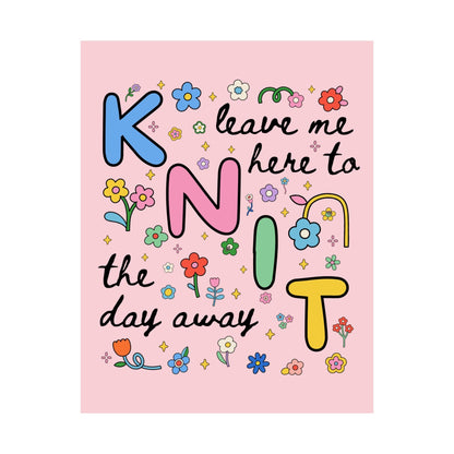 Cute Knitting Poster Print