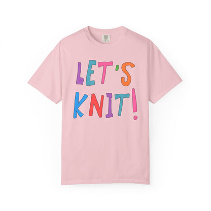 Cute Knitting Tee Shirt: Let's Knit!