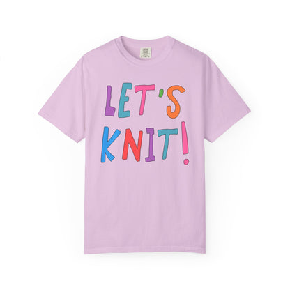 Cute Knitting Tee Shirt: Let's Knit!