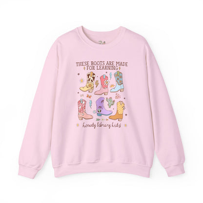 Cute Librarian Sweatshirt with Western Aesthetic