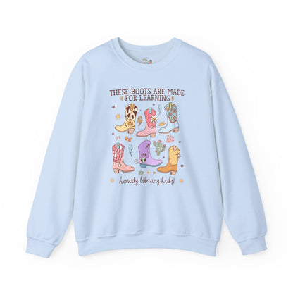 Cute Librarian Sweatshirt with Western Aesthetic