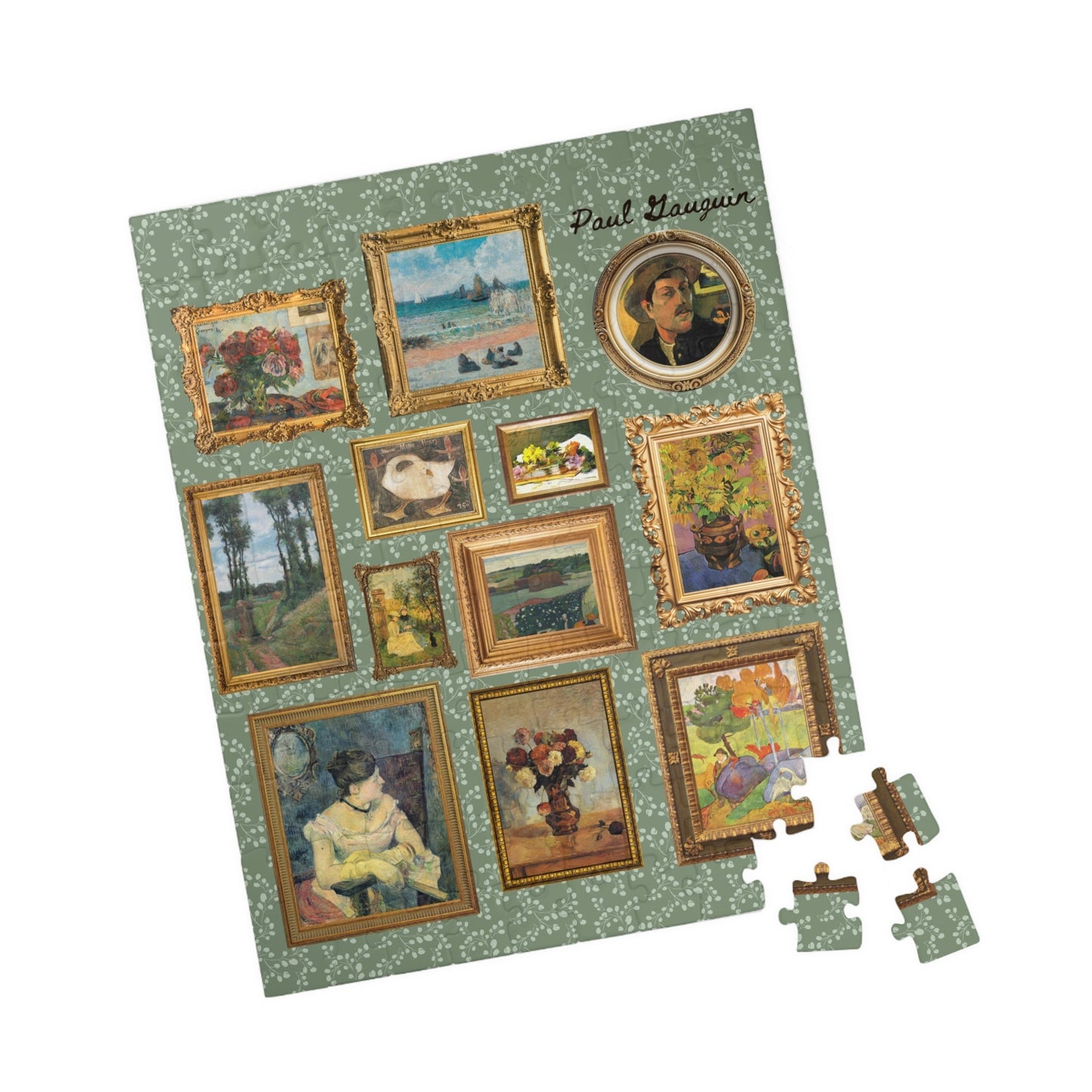 Cute Paul Gauguin Puzzle with Flowers