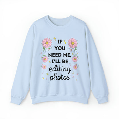 Cute Photographer Sweatshirt for Wedding Photographer or Photography Editor