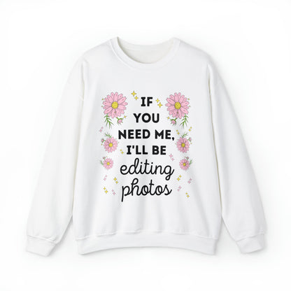 Cute Photographer Sweatshirt for Wedding Photographer or Photography Editor