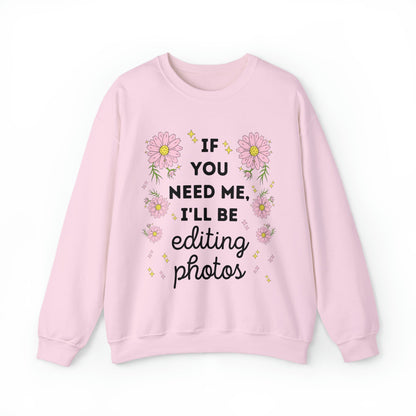 Cute Photographer Sweatshirt for Wedding Photographer or Photography Editor