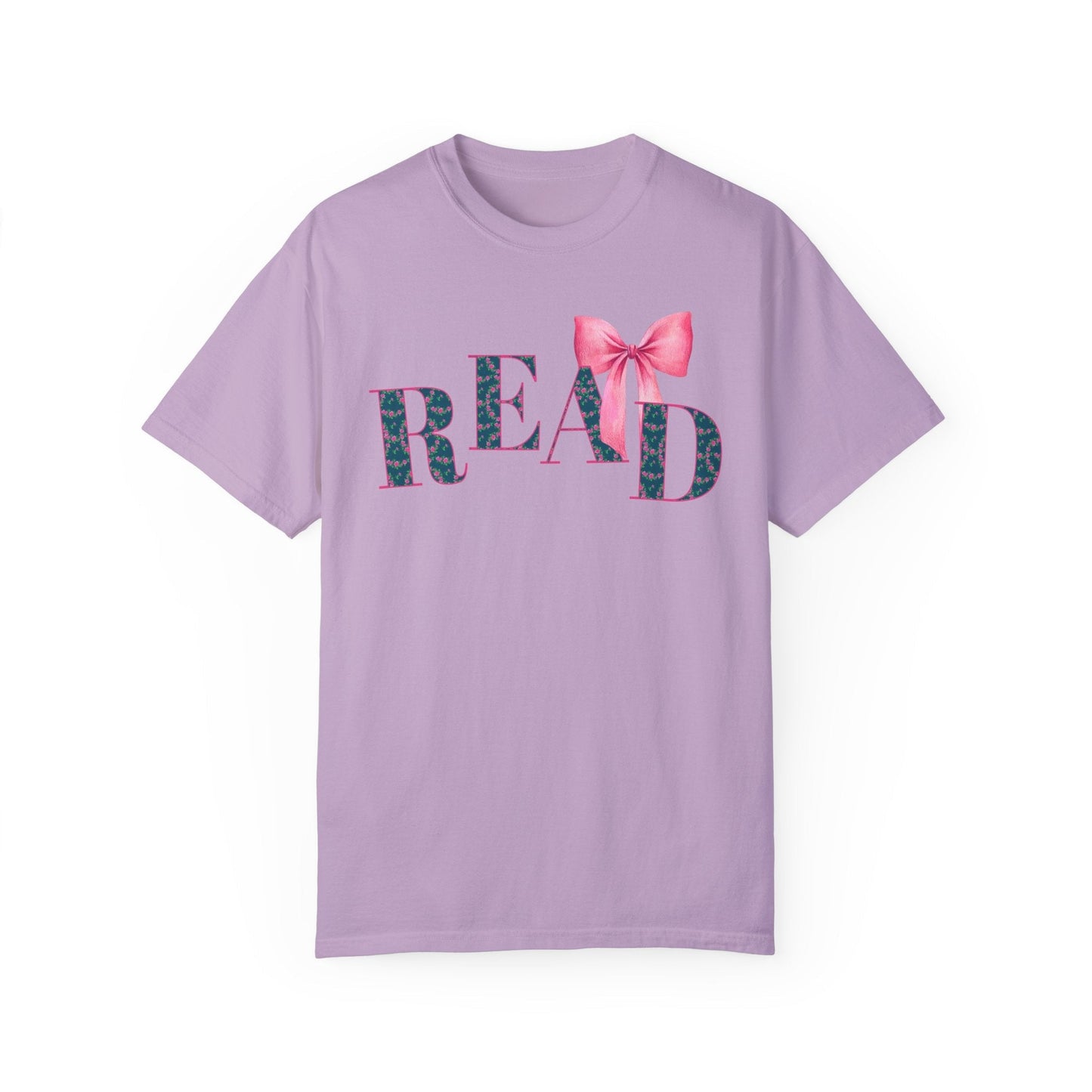Cute Coquette Reading Tee Shirt with Bow