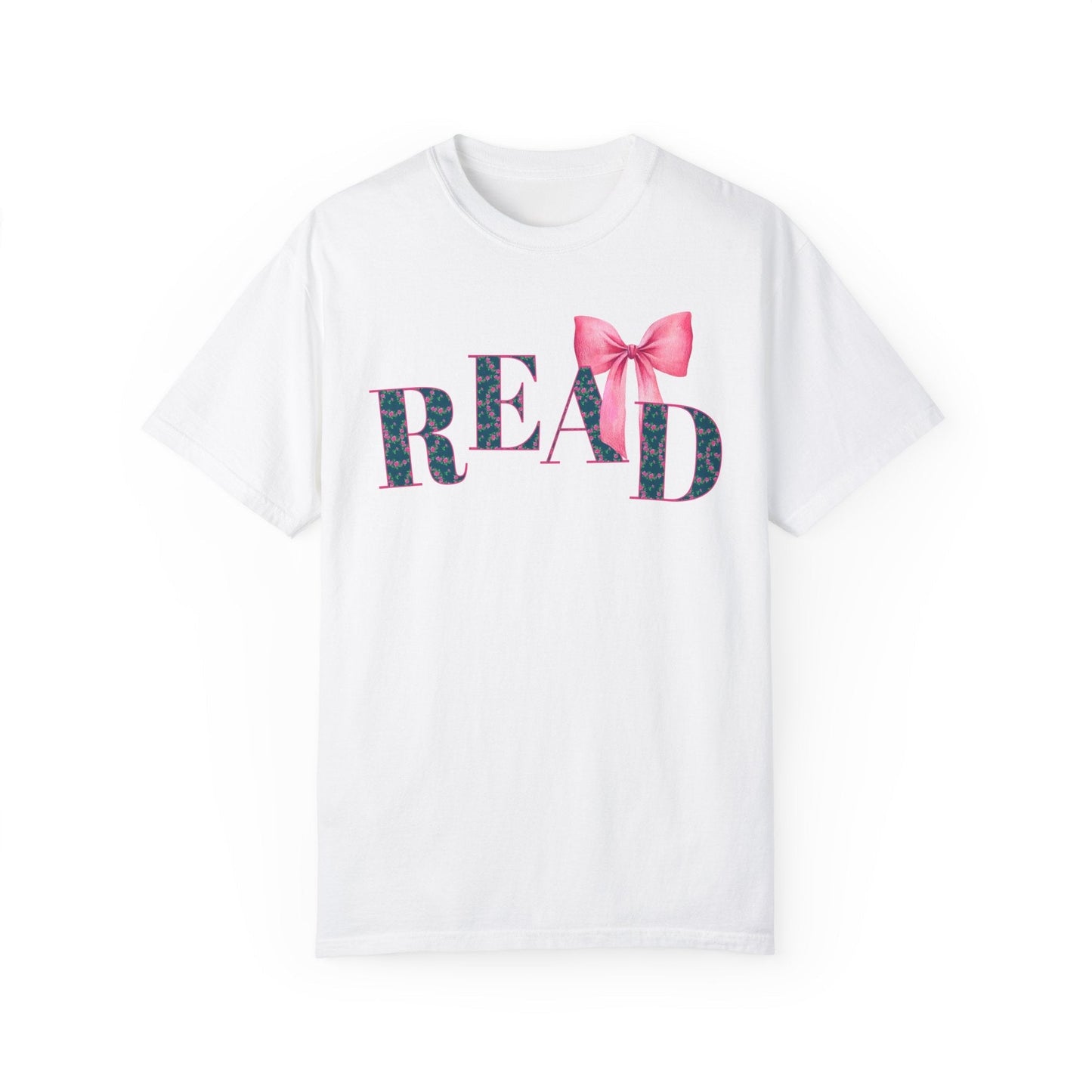 Cute Coquette Reading Tee Shirt with Bow
