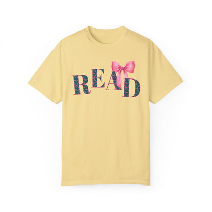 Cute Coquette Reading Tee Shirt with Bow