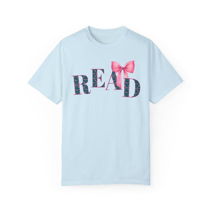 Cute Coquette Reading Tee Shirt with Bow