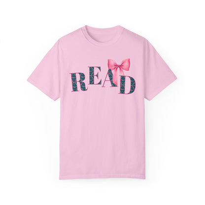 Cute Coquette Reading Tee Shirt with Bow