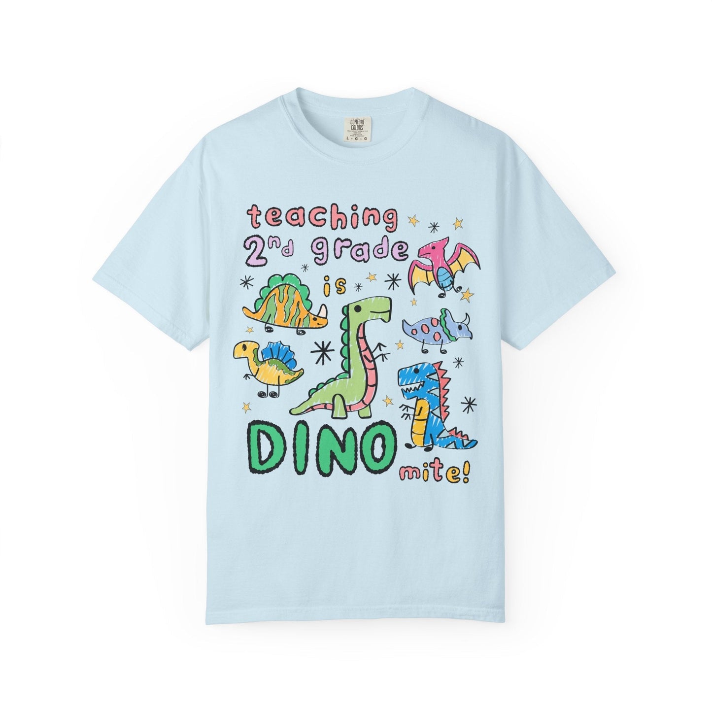 Second Grade Teacher Dinosaur Tee
