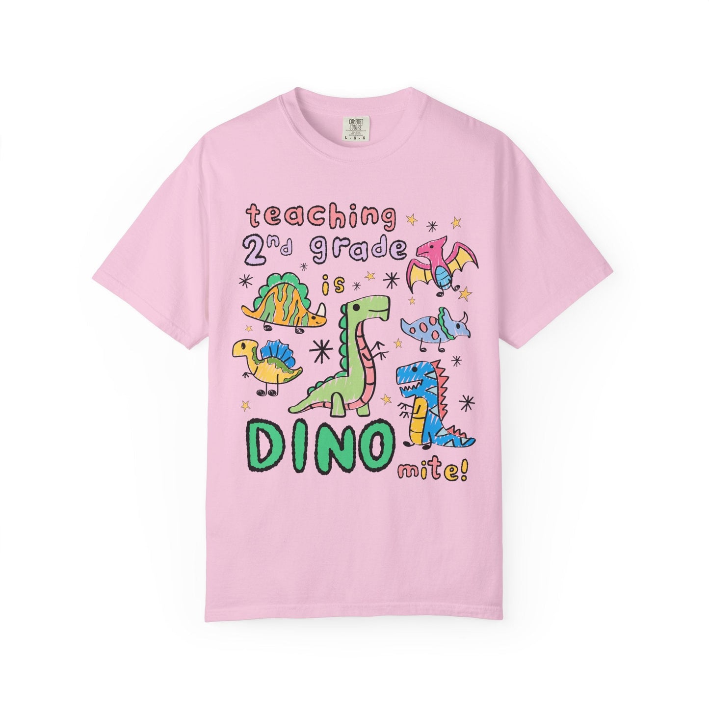 Second Grade Teacher Dinosaur Tee
