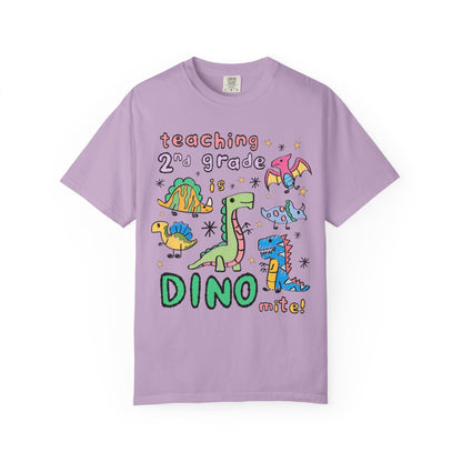 Second Grade Teacher Dinosaur Tee