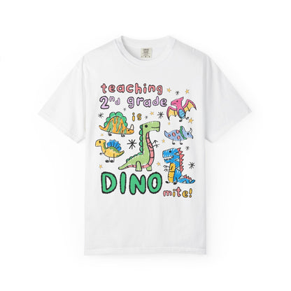 Second Grade Teacher Dinosaur Tee