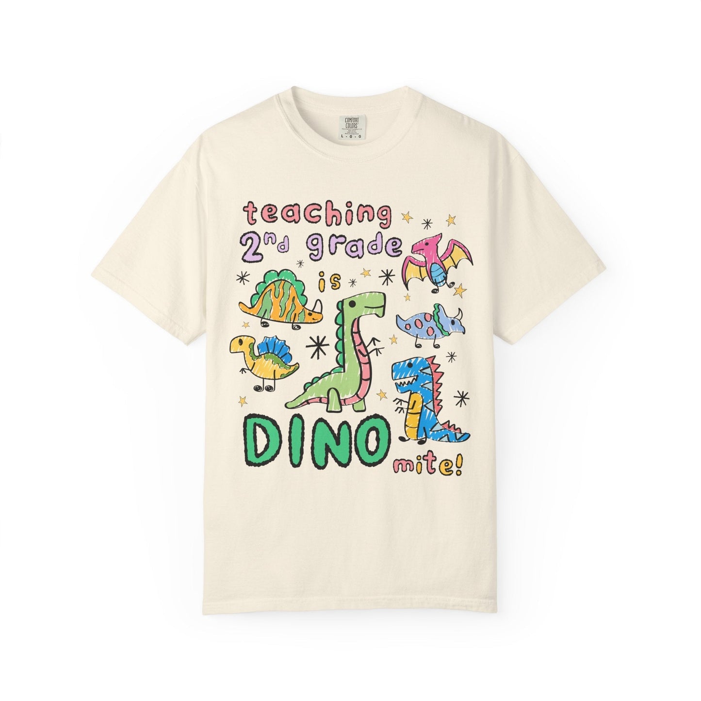 Second Grade Teacher Dinosaur Tee