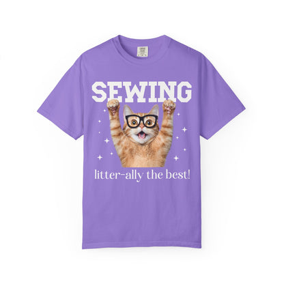 Cute Sewing Lover Cat Tee