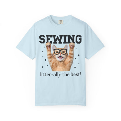 Cute Sewing Lover Cat Tee