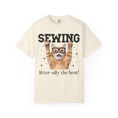 Cute Sewing Lover Cat Tee