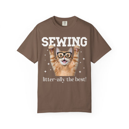 Cute Sewing Lover Cat Tee