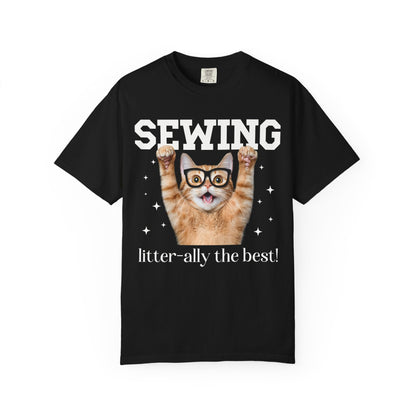 Cute Sewing Lover Cat Tee