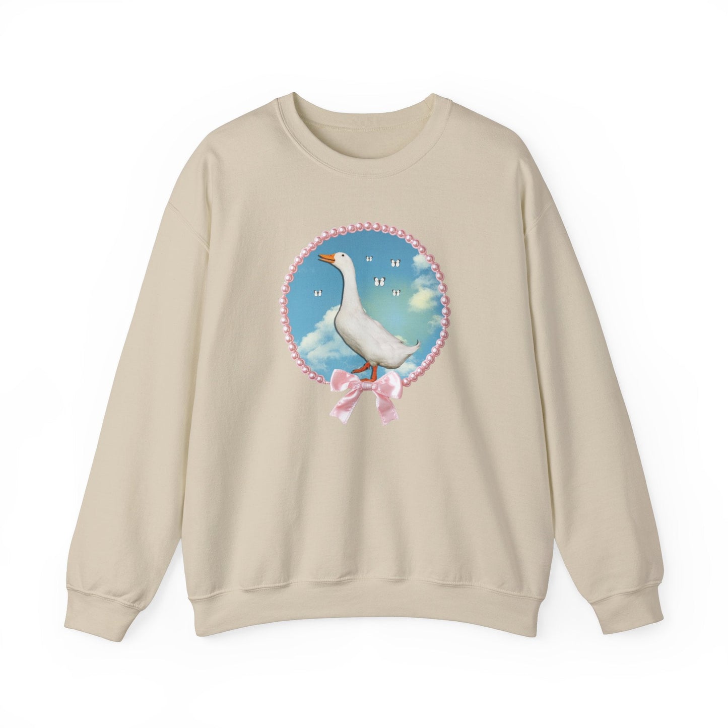 Cute Silly Goose Sweatshirt with Bow