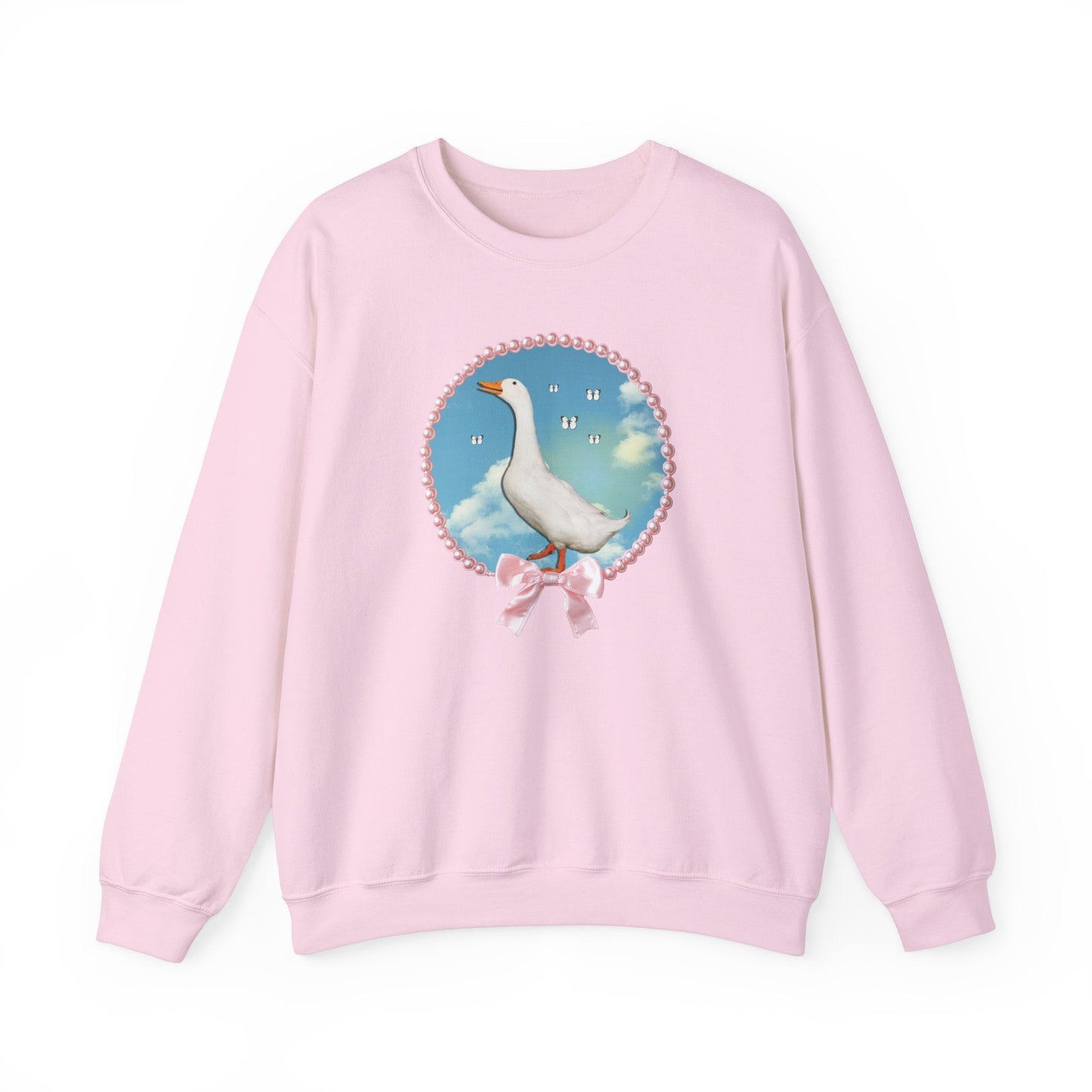 Cute Silly Goose Sweatshirt with Bow