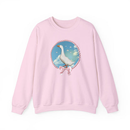 Cute Silly Goose Sweatshirt with Bow