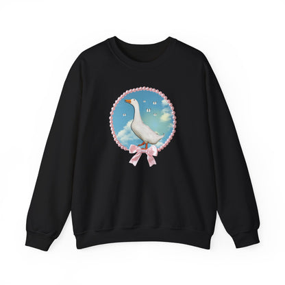 Cute Silly Goose Sweatshirt with Bow