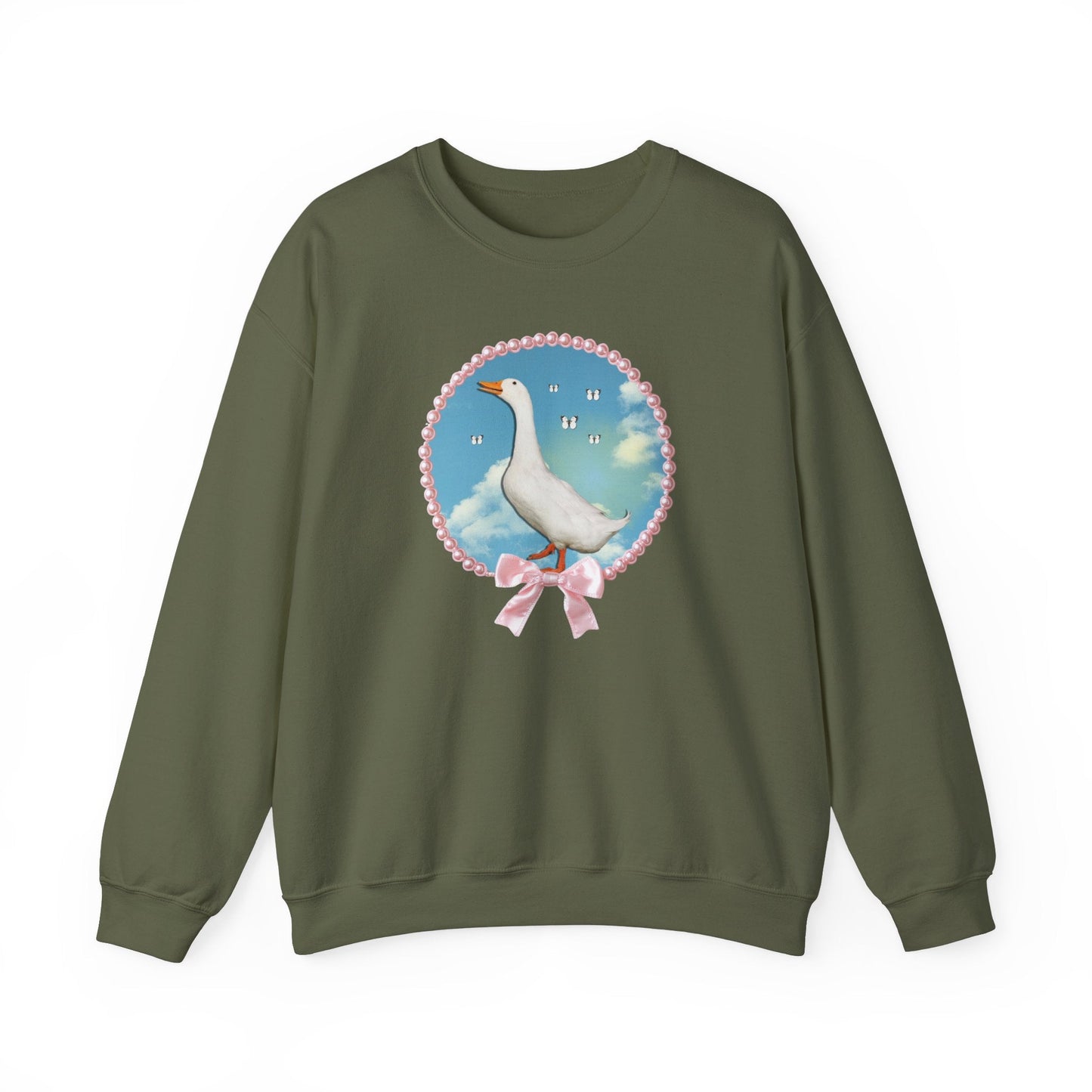 Cute Silly Goose Sweatshirt with Bow