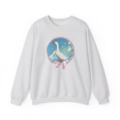 Cute Silly Goose Sweatshirt with Bow