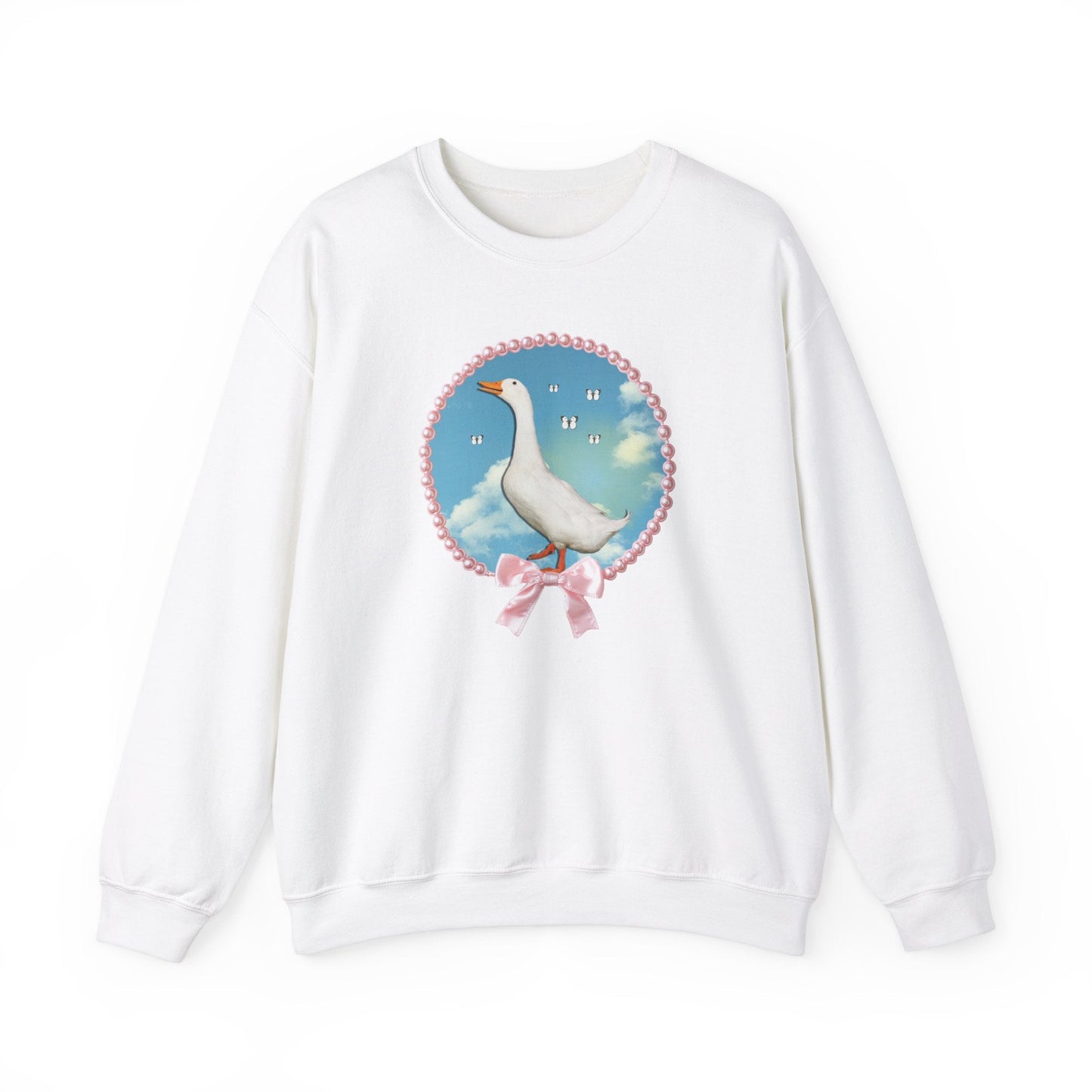 Cute Silly Goose Sweatshirt with Bow