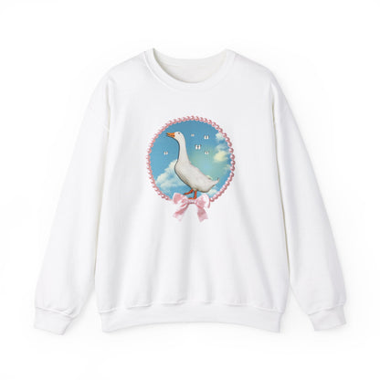 Cute Silly Goose Sweatshirt with Bow