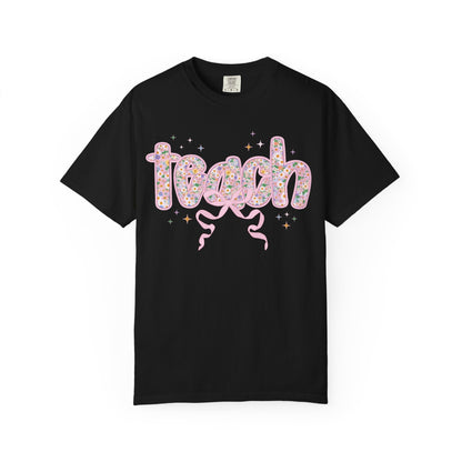 Cute Teacher Gift: Floral Teach Tee