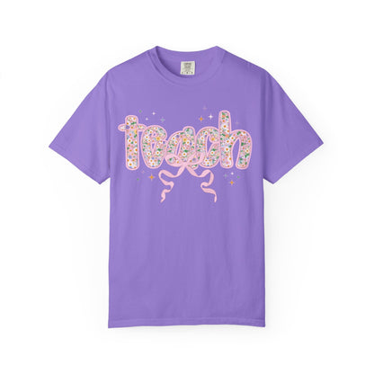 Cute Teacher Gift: Floral Teach Tee