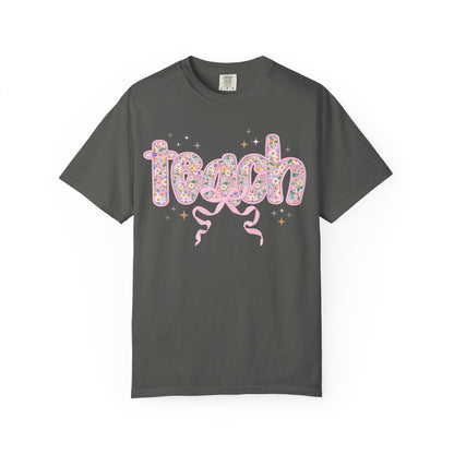 Cute Teacher Gift: Floral Teach Tee
