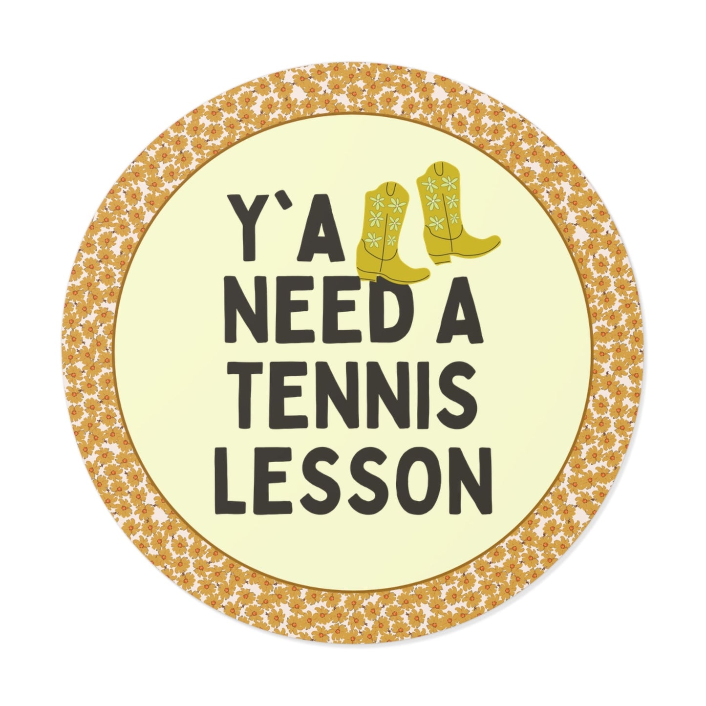 Cute Tennis Coach Sticker