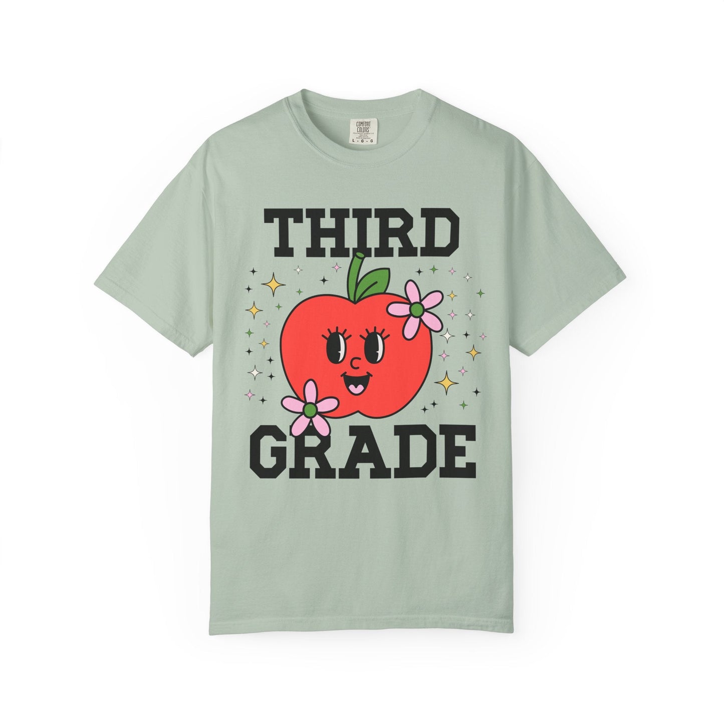 Third Grade Teacher Tee with Apple