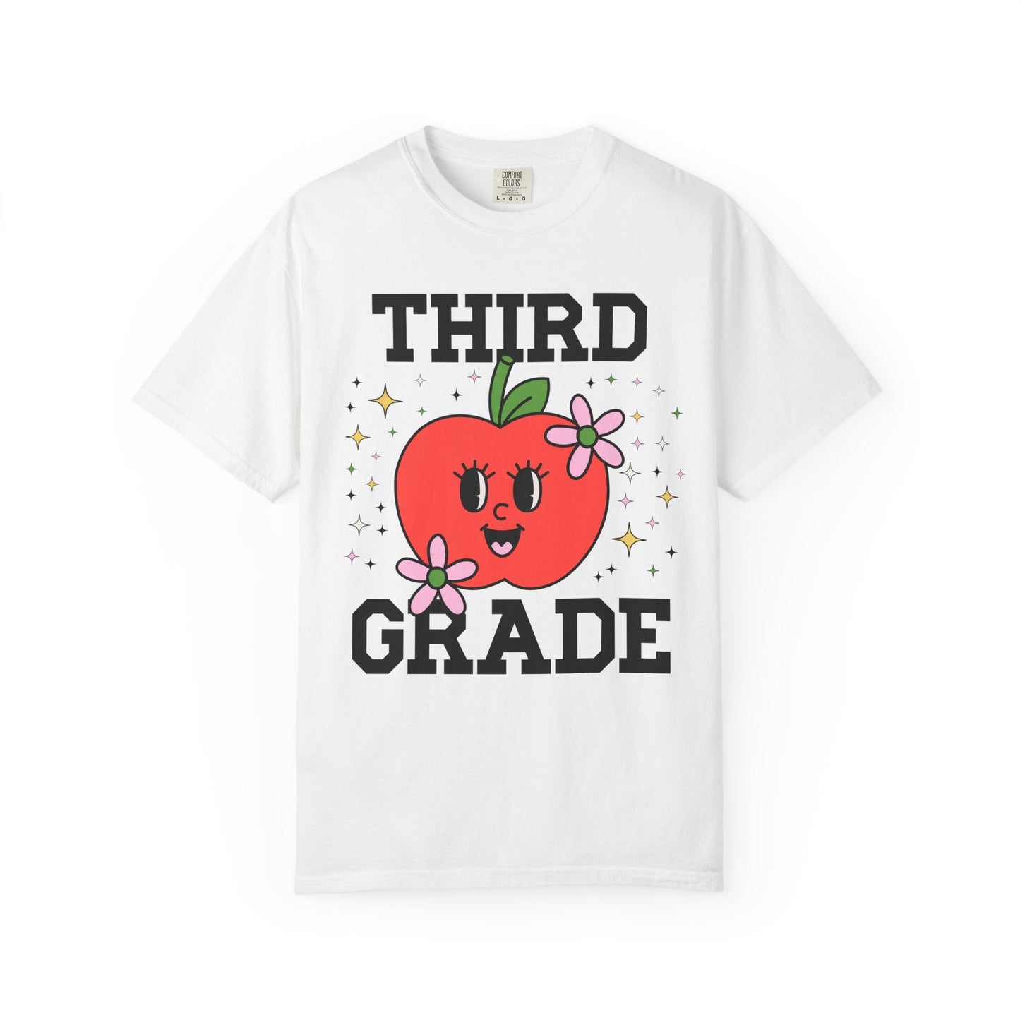 Third Grade Teacher Tee with Apple