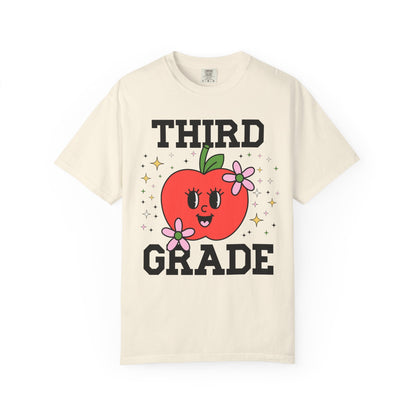 Third Grade Teacher Tee with Apple