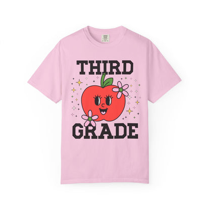 Third Grade Teacher Tee with Apple
