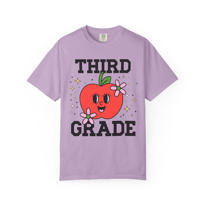 Third Grade Teacher Tee with Apple